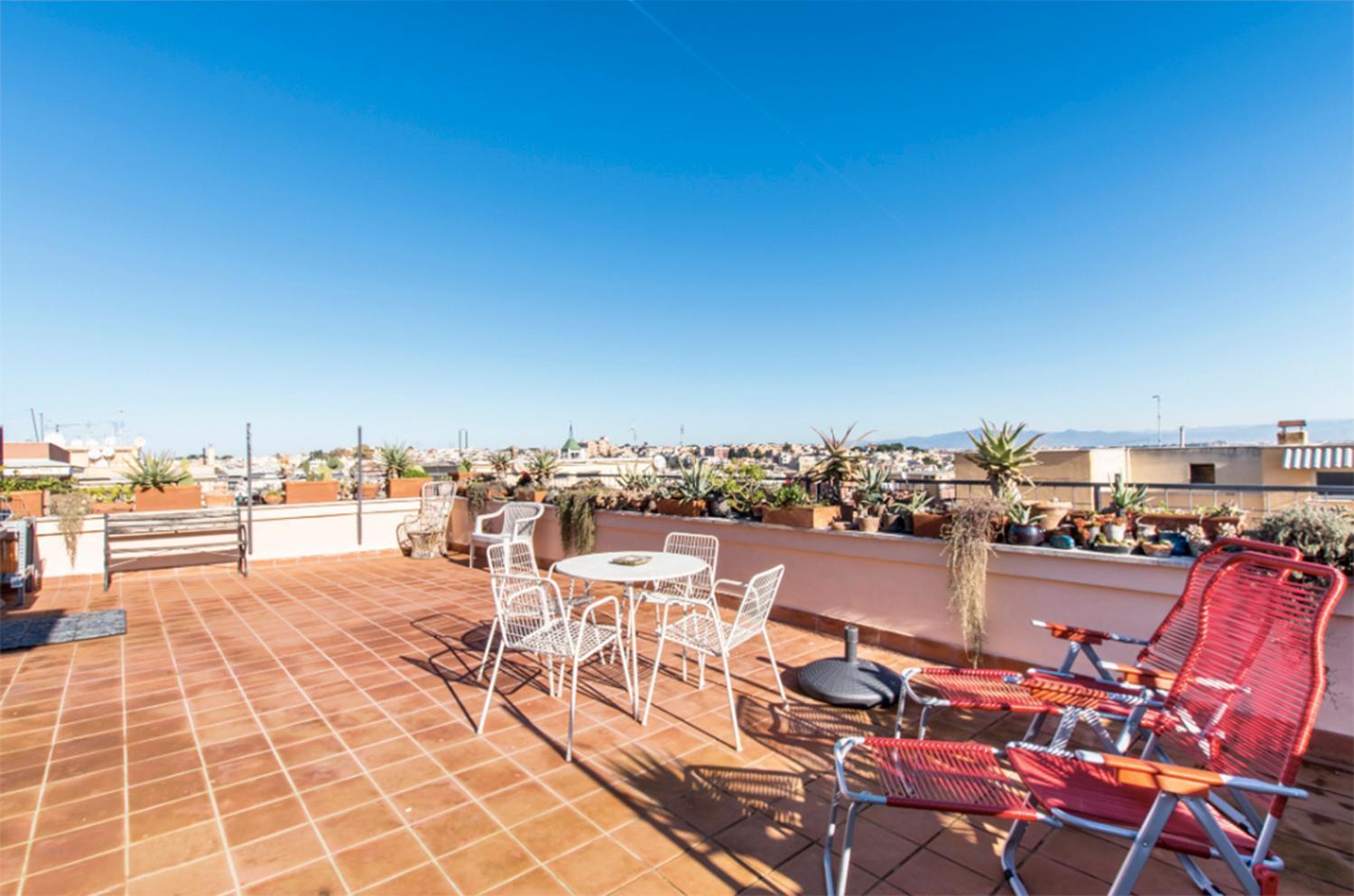Ferienwohnung Rosa'S Terrace Roma Panoramic Penthouse Exterior foto